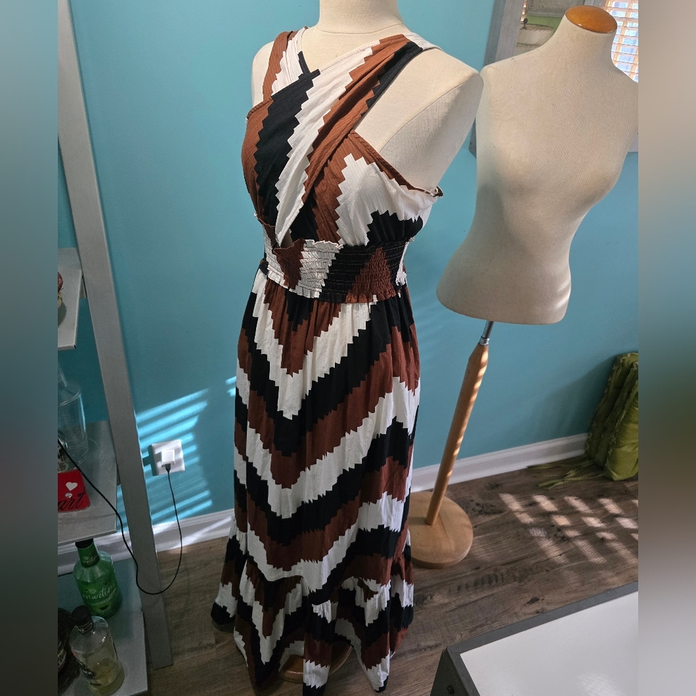 Plenty by Tracy Reese Chevron Pattern Maxi Sundress - Picture 2 of 8